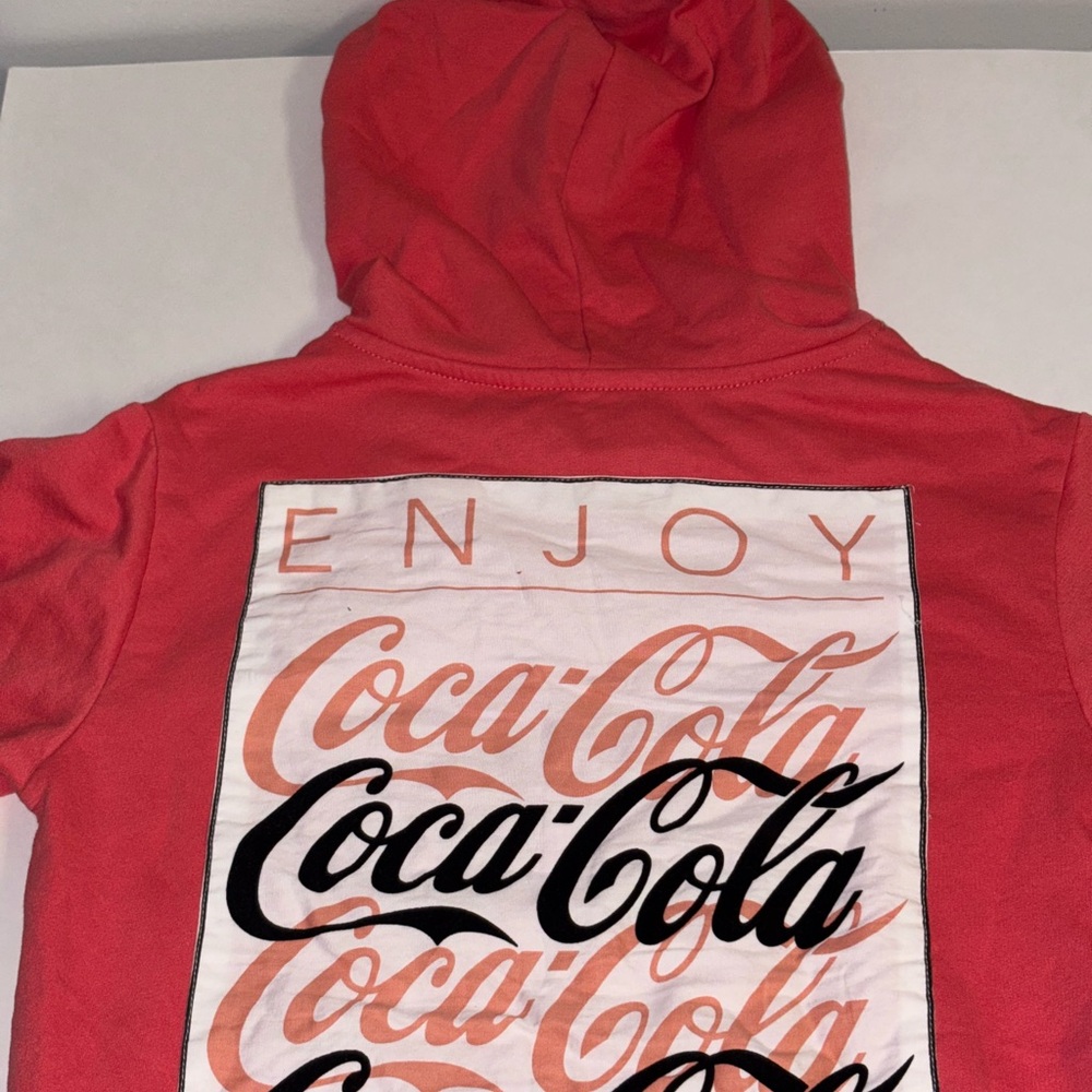 Coca-Cola Coral Hoodie with Graphic Logo